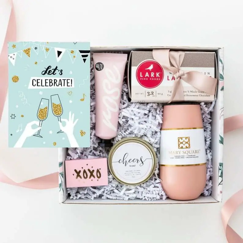 Congratulations engagement gift box for the bride to be