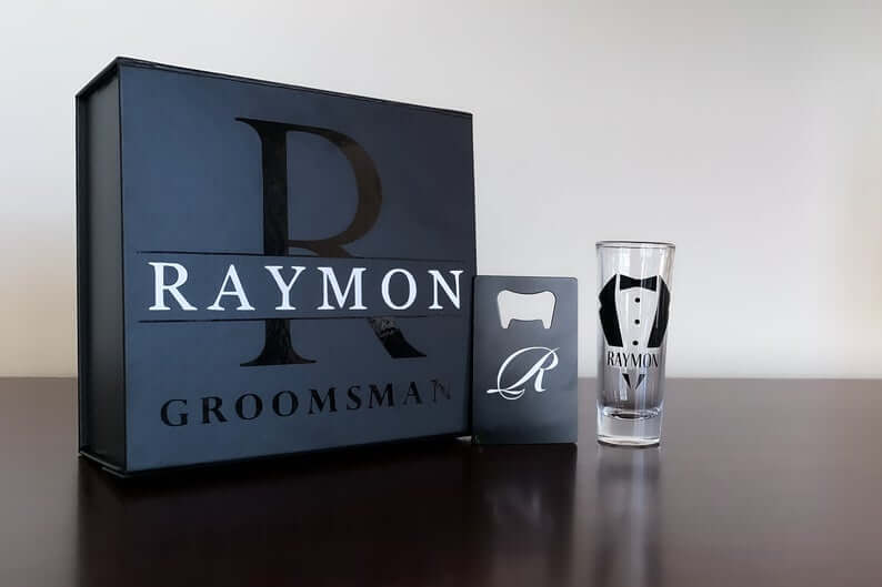 Elegant Groomsmen Proposal Gift Box
