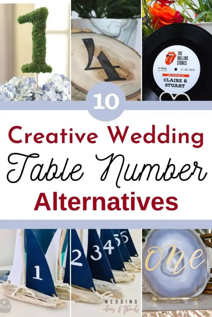 10 of the Most Creative Wedding Table Number Alternatives