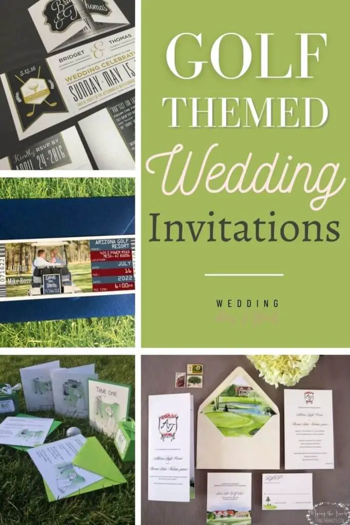 Golf themed wedding invitations