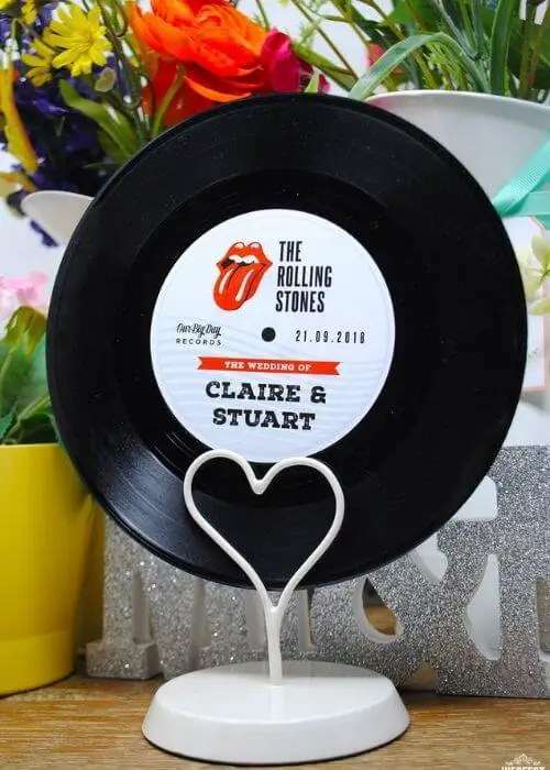 Vinyl Record Wedding Table Names