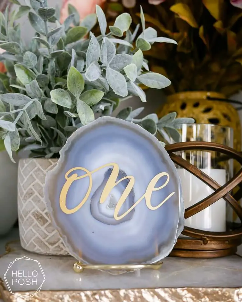 Agate wedding Table Numbers alternatives