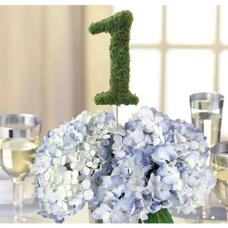 Moss Wedding Table number, Eco friend wedding decor. wedding Table Numbers alternatives