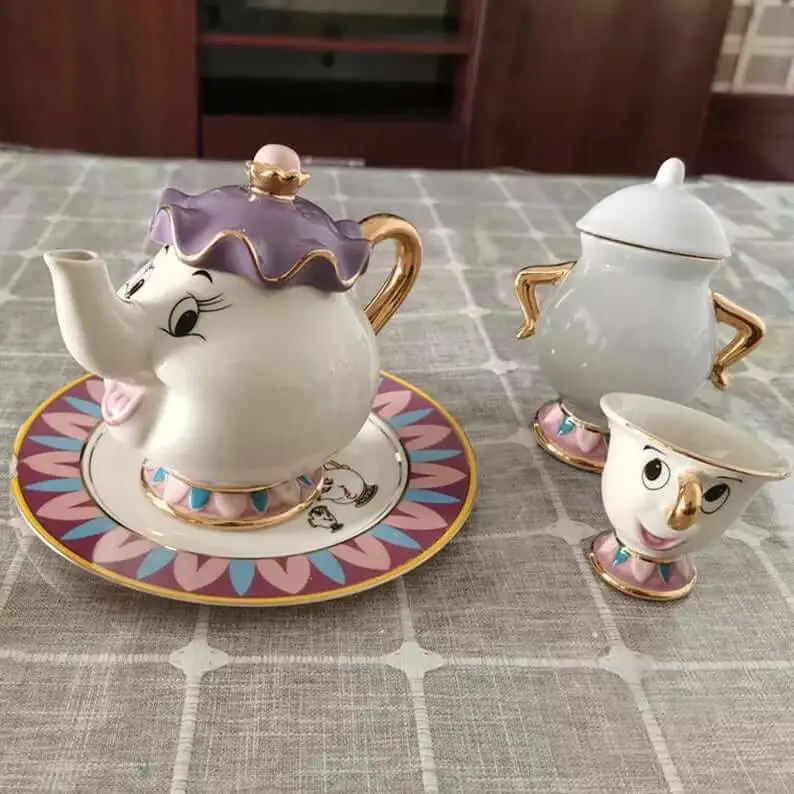 Beauty & The Beast Chip China Tea Set Wedding Gift