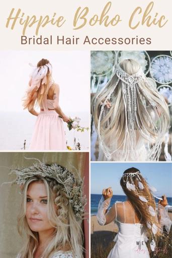 15 Effortlessly Beautiful Bridal Boho Chic Hair Accessories wedding ideas