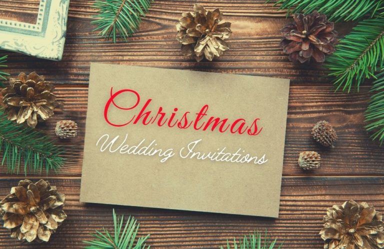 rustic Christmas Wedding Invitations