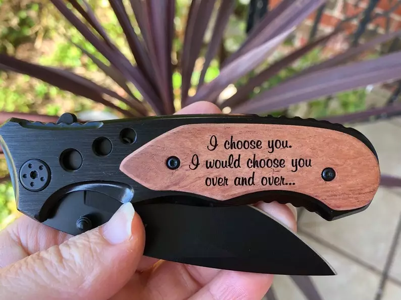 Pocket Knives Personalized Engagement Gifts for Groom From Bride