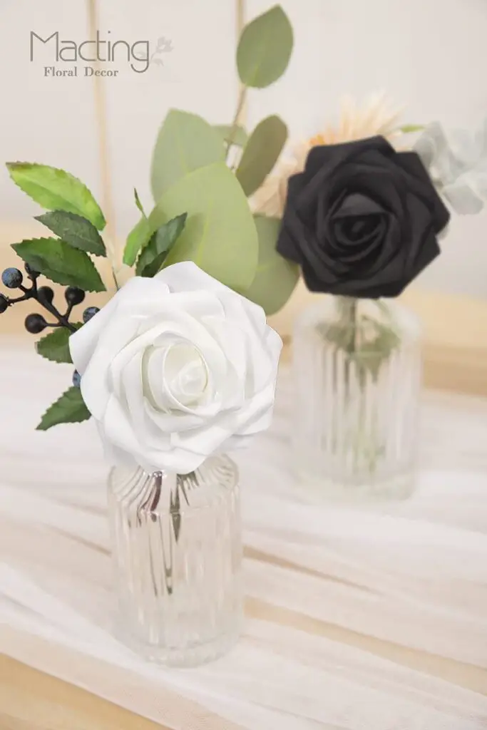 Black and White Wedding Ideas on a Budget - Artificial Flowers