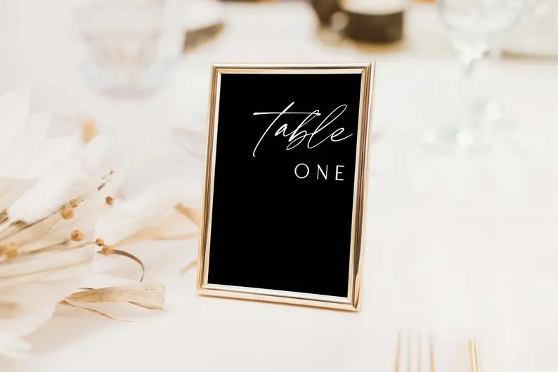 Table Numbers - Black and White Wedding Ideas on a Budget