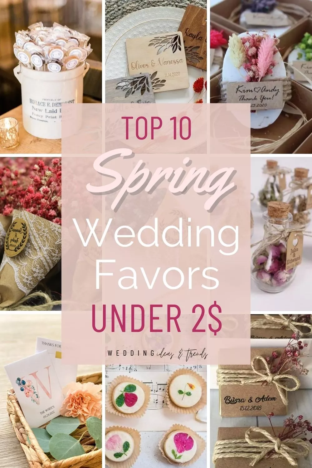 Best Inexpensive Spring Wedding Favors Under 2$ wedding ideas