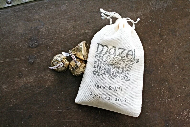 Mazel Tov Favor Bags Best Jewish Wedding Favor Ideas Your Guests will Love