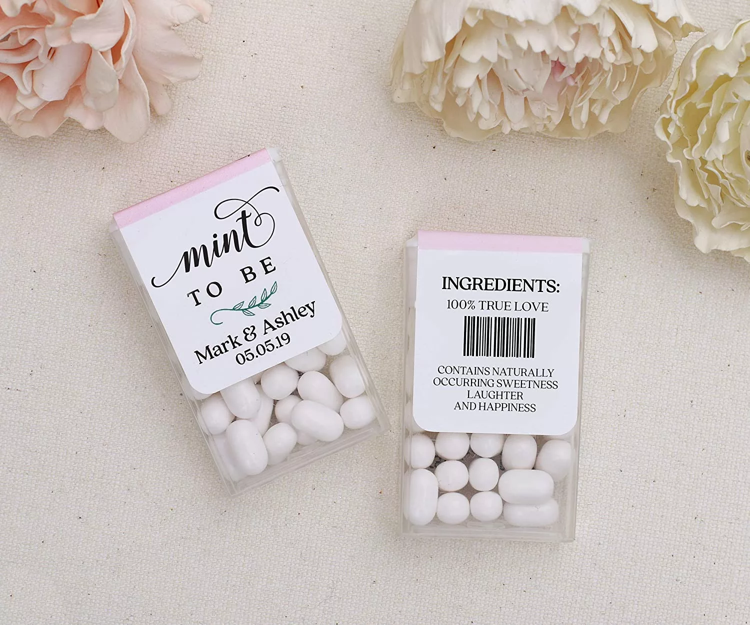 Wedding Favors Under $1 Mint To Be Stickers for Tic Tac