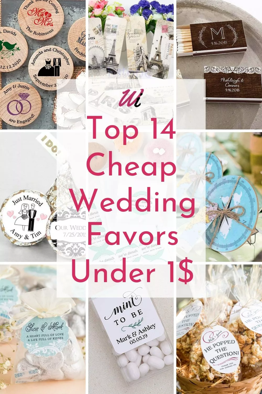 Wedding favors under $1 are available in just about any category or theme. Favors most suited to the wedding are the ones that reflect your style