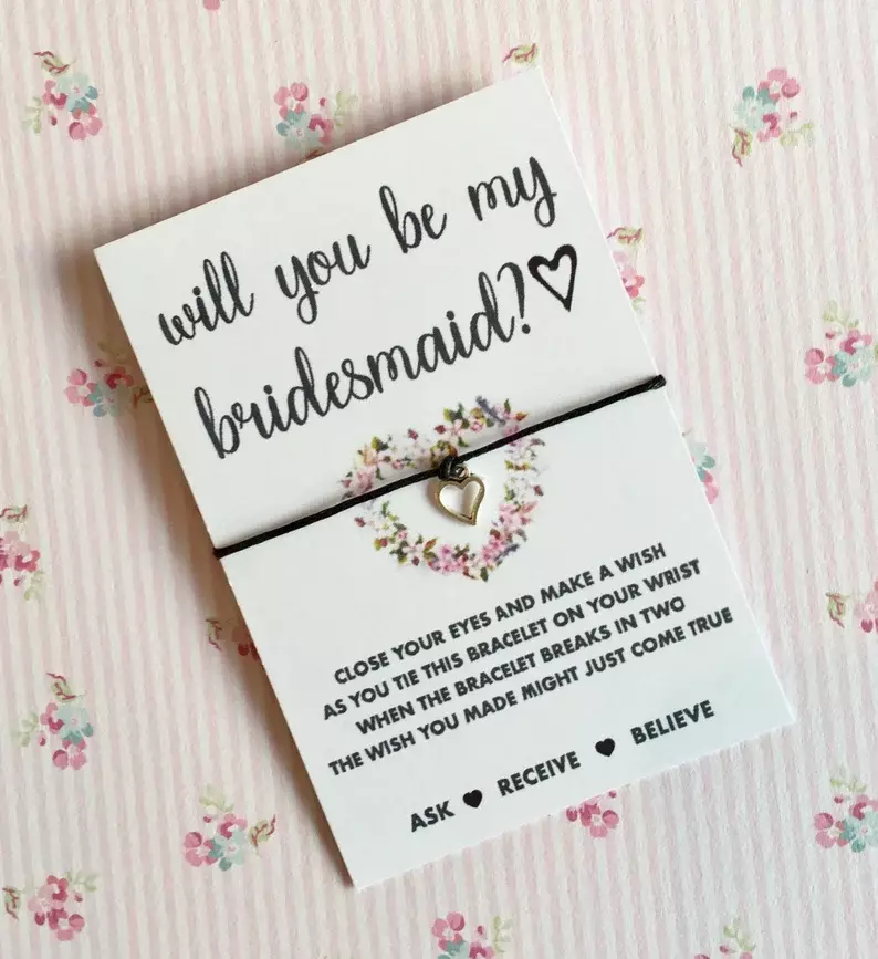 Will You Be My Bridesmaid Wish String Bracelet
