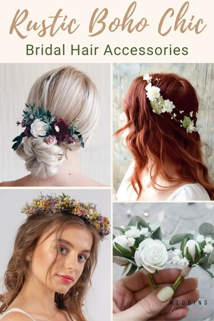 Rustic Boho-Chic Bridal Hair Accessories