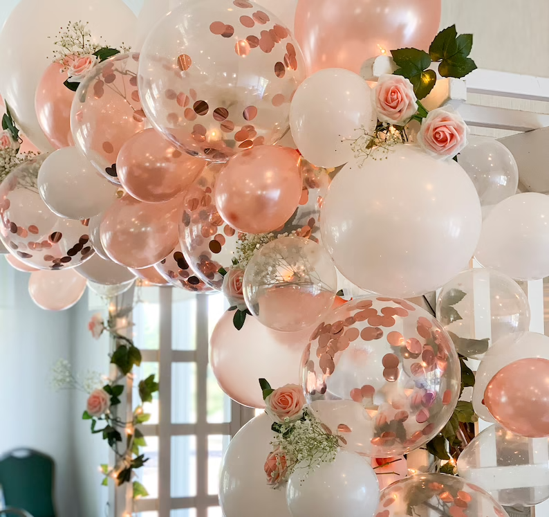 Bridal Shower Backdrop Ideas To Create Amazing Photos - Balloon Garland